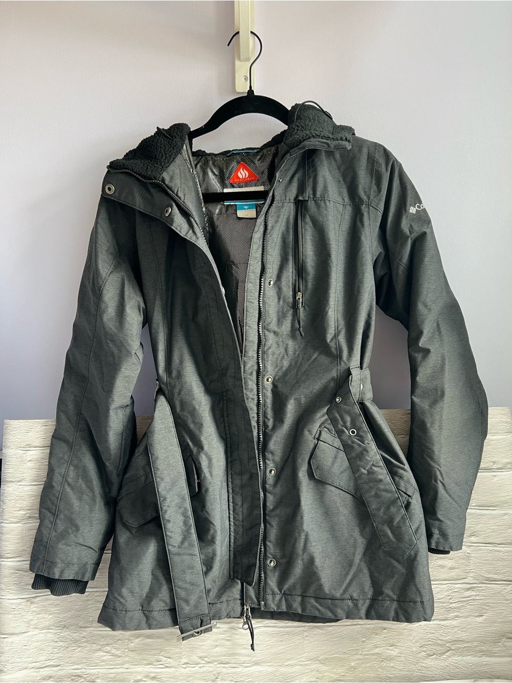 Columbia Women's Dark Gray Hooded Coat